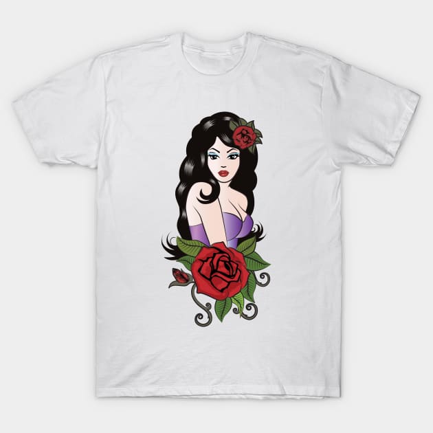 Tattoo Girl T-Shirt by PauHanaDesign